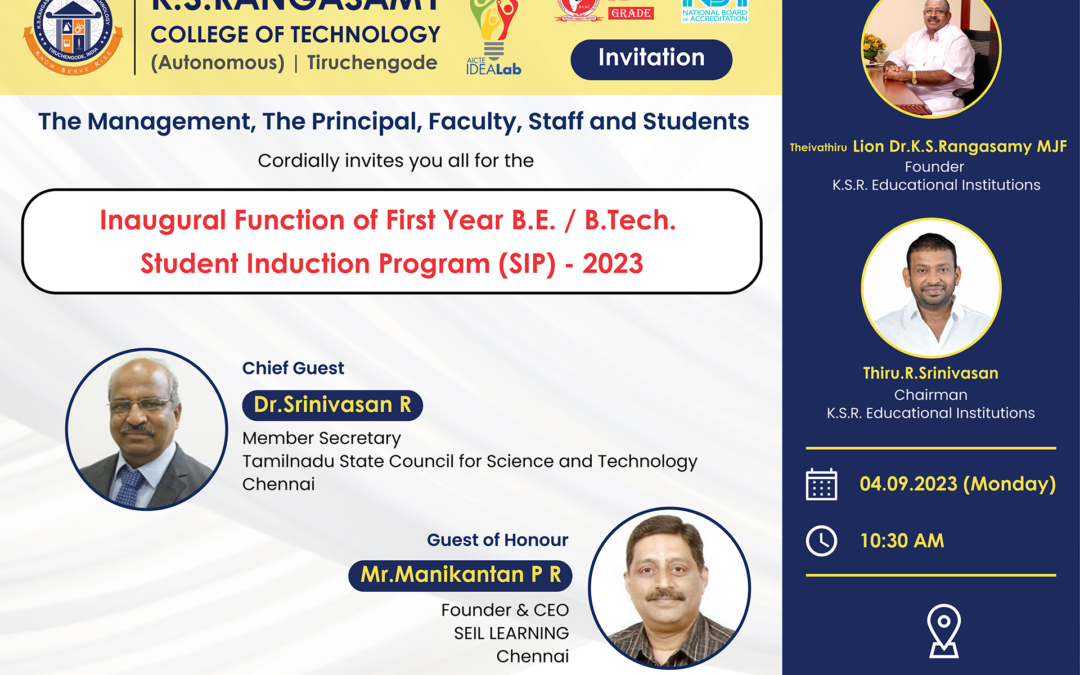 Inauguration of 30th Batch – First Year B.E./B.TECH.